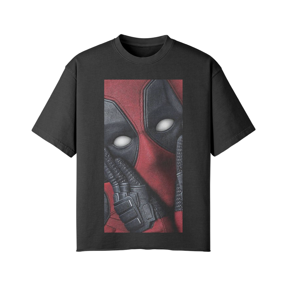 Deadpool 260GSM Unisex Faded Raw Hem T-shirt