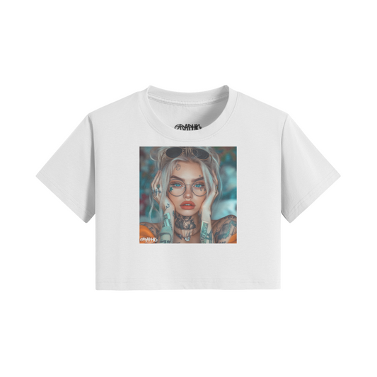 Graphic 200GSM Women's Crop Top T-shirt