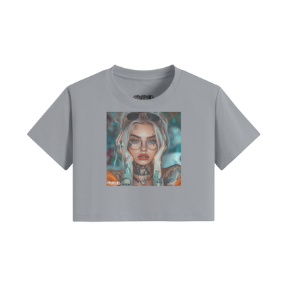 Graphic 200GSM Women's Crop Top T-shirt