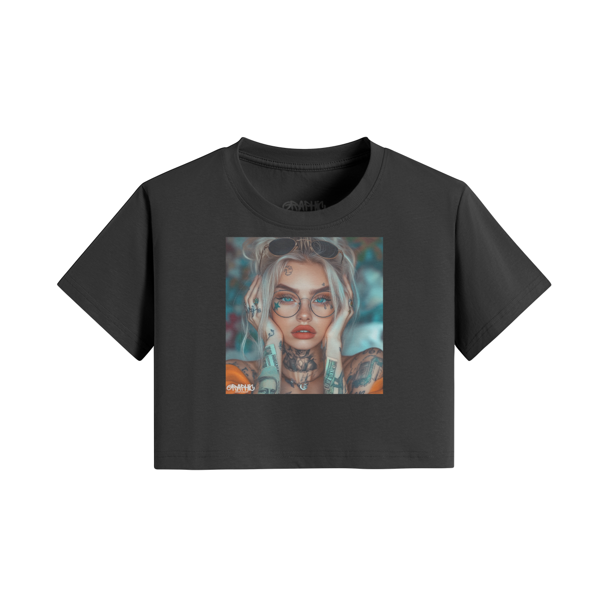 Graphic 200GSM Women's Crop Top T-shirt