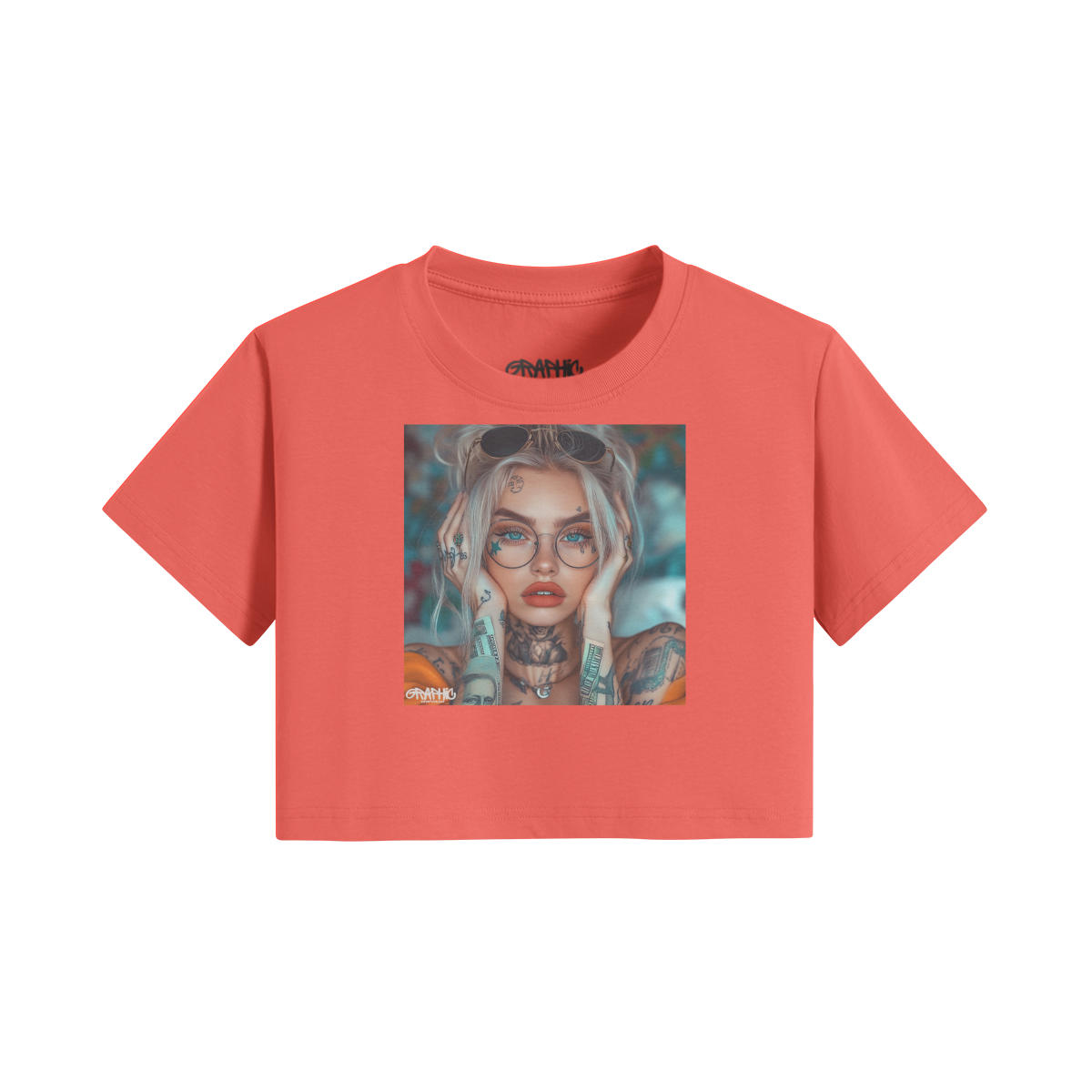 Graphic 200GSM Women's Crop Top T-shirt