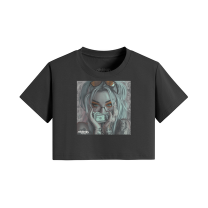 Graphic 200GSM Women's Crop Top T-shirt