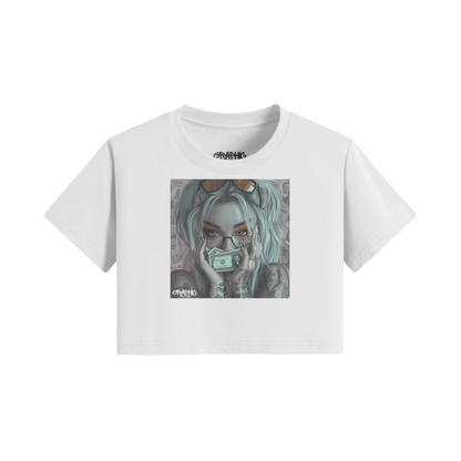 Graphic 200GSM Women's Crop Top T-shirt