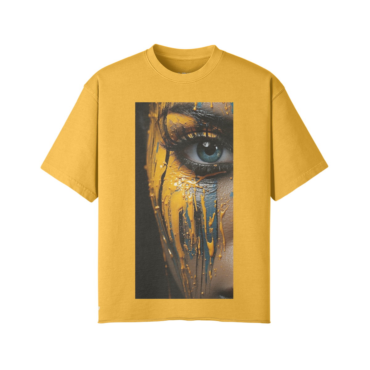 Graphic Face 260GSM Unisex Faded Raw Hem T-shirt