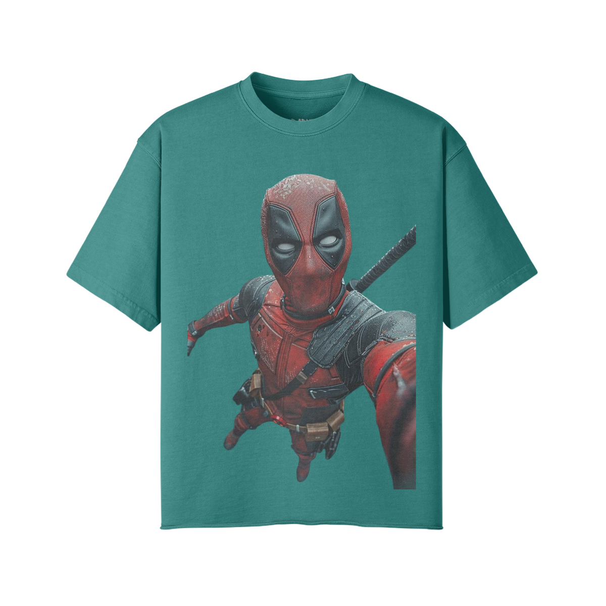 Deadpool 260GSM Unisex Faded Raw Hem T-shirt